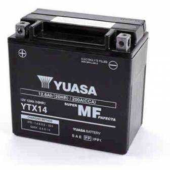 BATERIA YUASA YTX14-WC (YTX14-BS ACTIVADA) 12V 12Ah