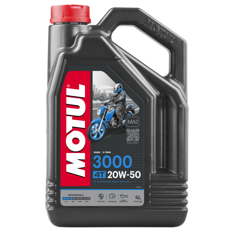 Aceite MOTUL moto 3000 4T MOTO 20W50 4 LITROS