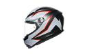 Casco AGV K-6 FLASH Color negro-gris-rojo