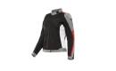 Chaqueta Dainese HYDRAFLUX 2 AIR LADY D-DRY COLOR negro-gris-rojo
