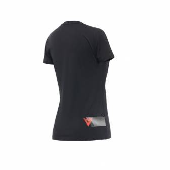 Camiseta Dainese LOGO LADY NEGRA/ROJA