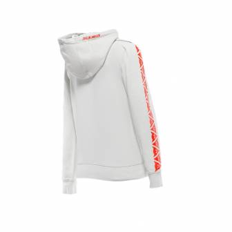 Sudadera Dainese STRIPES LADY GRIS/ROJO FLUOR