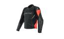 Chaqueta Dainese RACING 4 LEATHER BLACK/FLUO-RED Color negro-rojo