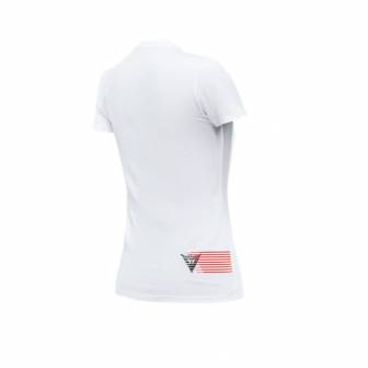 Camiseta Dainese LOGO LADY BLANCA/NEGRA