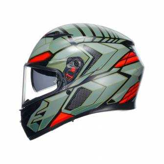 Casco AGV K-3 DECEPT MATT BLACK/GREEN/RED