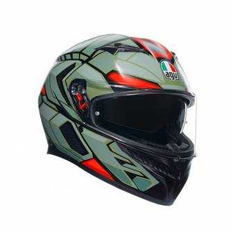 Casco AGV K-3 DECEPT MATT BLACK/GREEN/RED