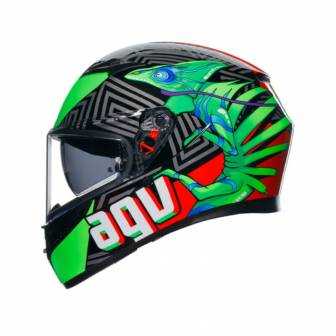 Casco AGV K-3 KAMALEON BLACK/RED/GREEN