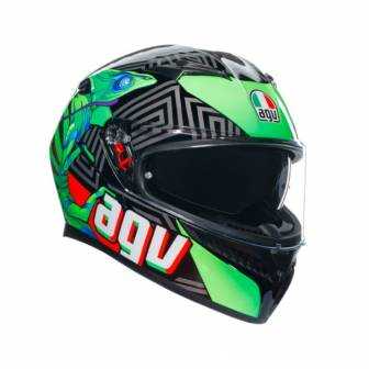 Casco AGV K-3 KAMALEON BLACK/RED/GREEN