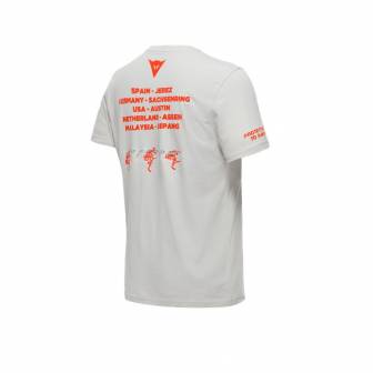 Camiseta Dainese RACING LIGHT-GRAY/FIERY-RED