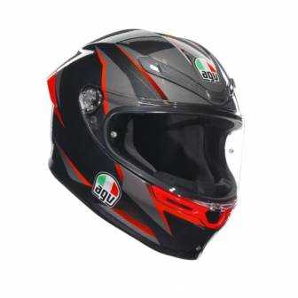 Casco AGV K-6 S SLASHCUT BLACK/GREY/RED