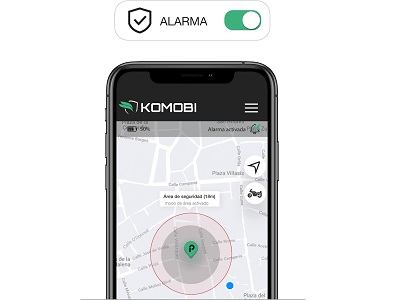 Alarma Komobi posicionamiento GPS