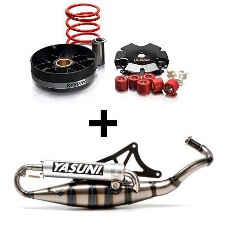 Kit Yasuni de escape Yasuni R junto con variador Pro Race